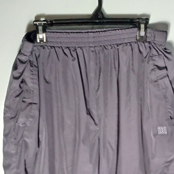 Vintage Wilson Parachute Pants Womens Large Y2K Gray Gorpcore Skater Zippers - Picture 2 of 11